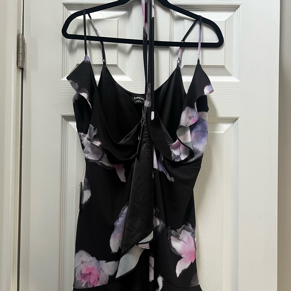 Bebe Black Dress with Spaghetti Straps